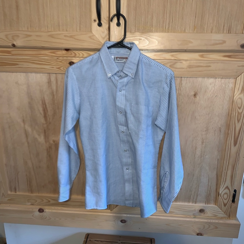 McGregor Bagpiper striped button front shirt size 16